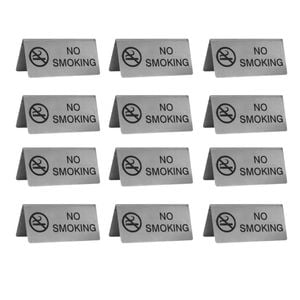 Trenton A-frame Stainless Steel No Smoking 100 X 43mm - Set Of 12