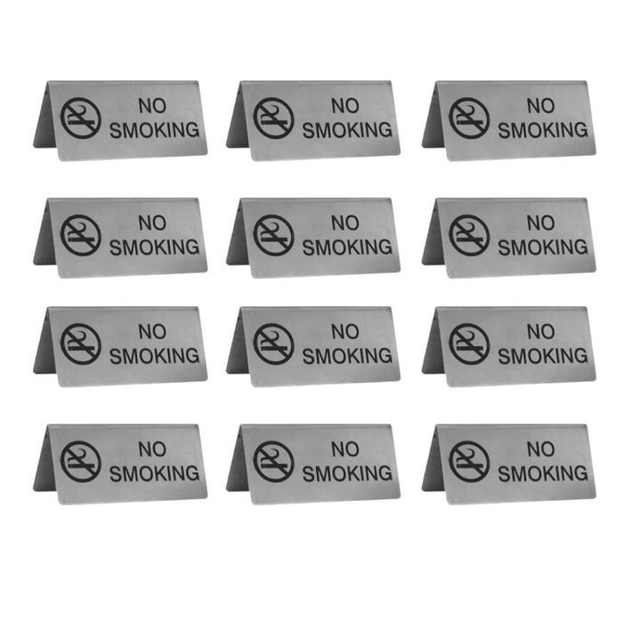 Trenton A-frame Stainless Steel No Smoking 100 X 43mm - Set Of 12