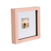 Nicola Spring 6" x 6" Light Wood 3D Box Photo Frame - 2" x 2" Mount