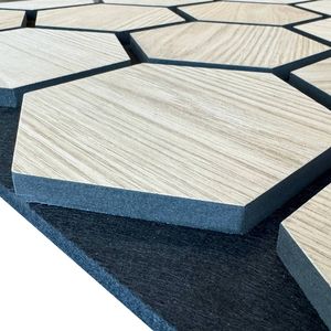 Modern Furniture Hexagon WOODFLEX Acoustic Wood Wall Panels - SAMPLE