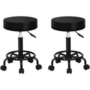 ALFORDSON Salon Stools All Black 2X