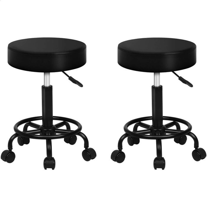 ALFORDSON Salon Stools All Black 2X