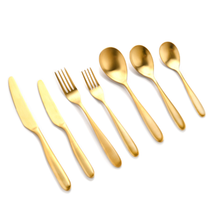 Sherwood Nouveau 42 Piece Cutlery Set Matte Gold