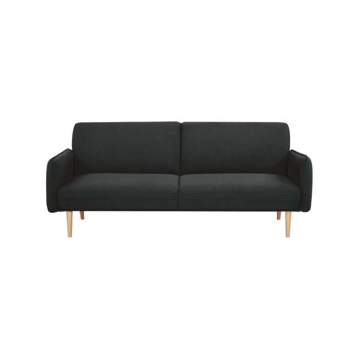Celia 3 Seater Sofa Queen Bed Fabric Uplholstered Lounge Couch - Charcoal