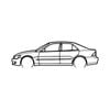 Ignite Laser Lexus 2003 IS300A Silhouette Metal Wall Art Rustic Metal 15.7inch/40cm