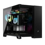 Corsair 2500X Tempered Glass mATX, ATX Mid-Tower, Black Dual Chamber Case