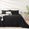 LINENOVA 2000TC Bamboo Blend Quilt Cover Set - Queen,Black