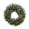 Lifebay Christmas Wreath Red Berries Evergreen Door Decoration