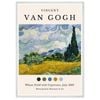 Galrie Van Gogh Wheat Field with Cypresses Art Print - Post-Impressionist Masterpiece, White Frame, A3 30 x 42cm (12 x 16inch)
