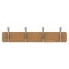 MODE 4 Chrome Hooks on Bamboo Board Hat and Coat Rack