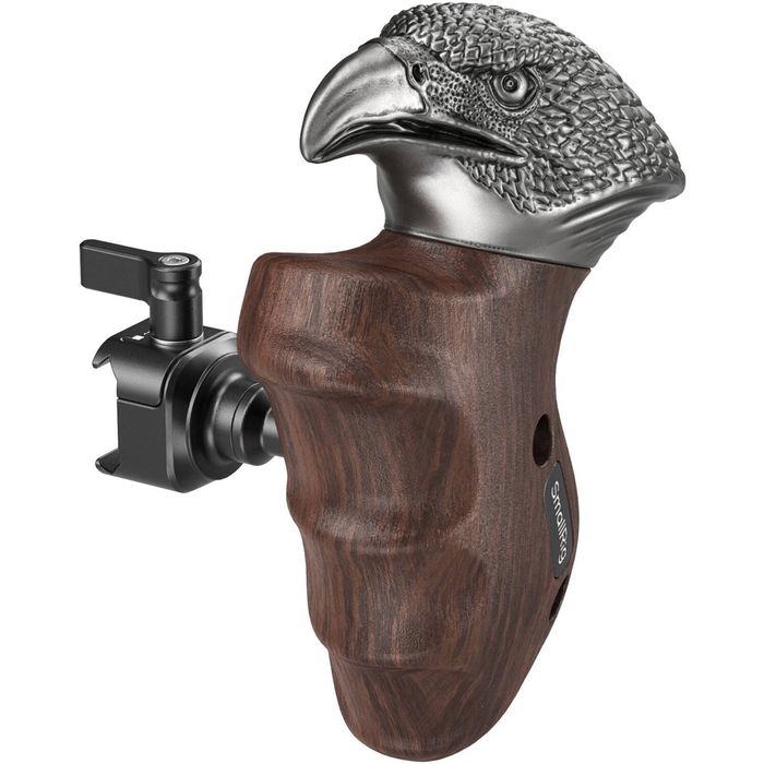SmallRig Rotating Left-Side Wooden Handle with NATO Clamp 4817