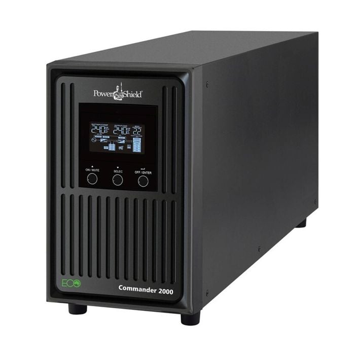 Powershield Commander 2000va / 1800w Line Interactive Pure Sine Wave Tower Ups With Avr. Telephone / Modem / Lan Surge Protectio