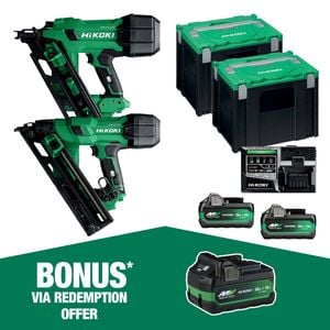 HIKOKI 2 Piece 18V Brushless Cordless Nailer Kit 2XMV FRAMERPROPACK HRZ
