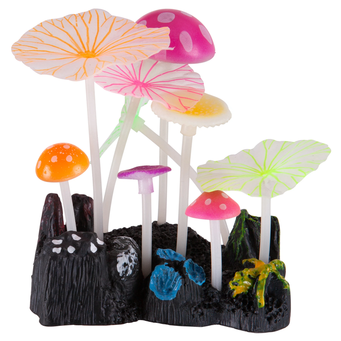 Kazoo Silicone Plant - Lily Pad W/mushrooms Assorted 1pk (19669)