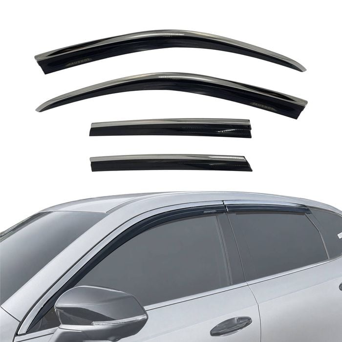 AUSGO Stainless Trim Weather Shields for Haval Jolion Jolion Petrol Vanta 2025-Onwards Weathershields Window Visors