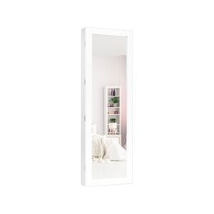 Costway Door/wall Mounted Jewellery Cabinet Makeup Storage White