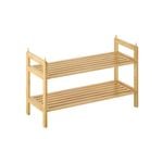 Flexi Storage Living Natural Stackable 2 Tier Bamboo Shoe Rack