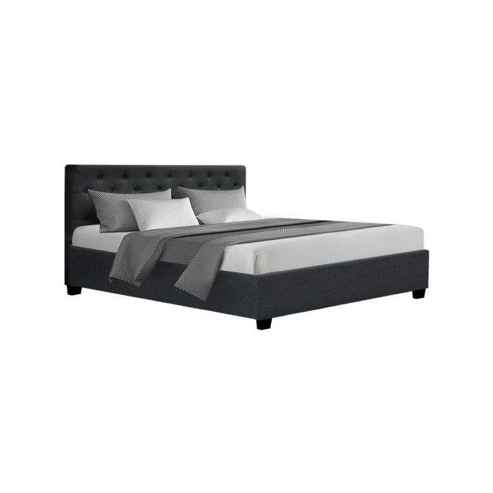 Artiss Fabric Bed Frame Queen Gas Lift Beds Base