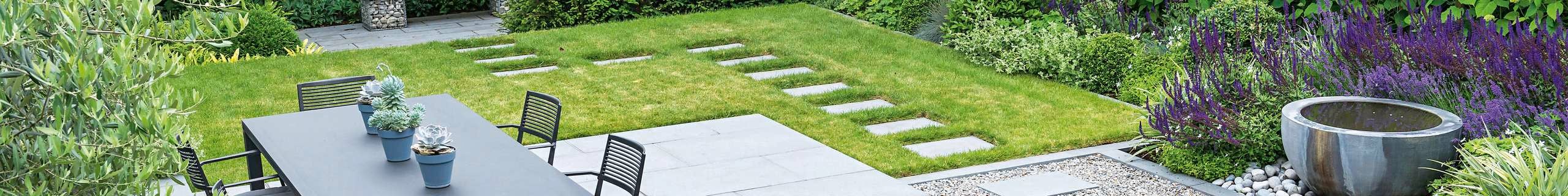 Garden with an outdoor setting