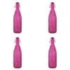 4PK Porto Pop Soda Lime Glass Bottle 30.5cm/900ml - Groove Fushia