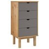 vidaXL Drawer Cabinet Cupboard Hallway OTTA Brown and Grey