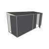 Build-a-Shed 1.5 x 4.5 x 2m Sliding Door Tunnel Shed with Side Door - Grey