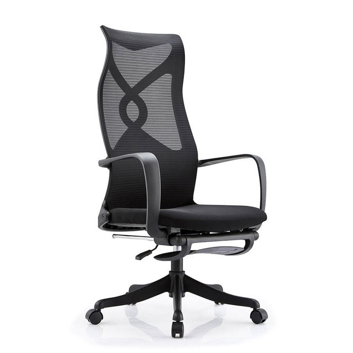 Modern Furniture Murry High Back Office Chair with Retractable Footrest - Black