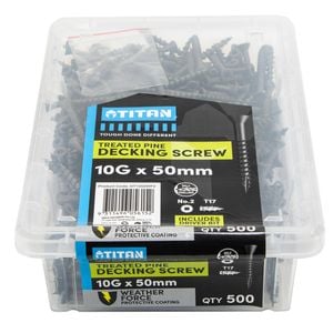Titan 10G x 50mm Weather Force Treated Pine Decking Screw - 500 Pack