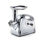 EUROCHEF Electric Meat Grinder, Stainless Steel Mincer Sausage Filler Kibbe Maker, Silver