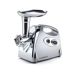 EUROCHEF Electric Meat Grinder, Stainless Steel Mincer Sausage Filler Kibbe Maker, Silver