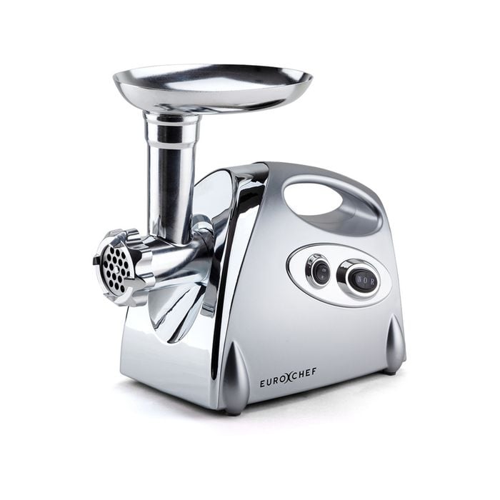 EUROCHEF Electric Meat Grinder, Stainless Steel Mincer Sausage Filler Kibbe Maker, Silver