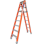 Indalex 2.4 - 4.1m 150kg Pro Series Industrial Fibreglass Step Extension Ladder