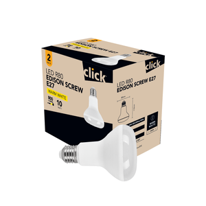 Click R80 ES LED 800lm Warm White 10W Globe - 2 Pack