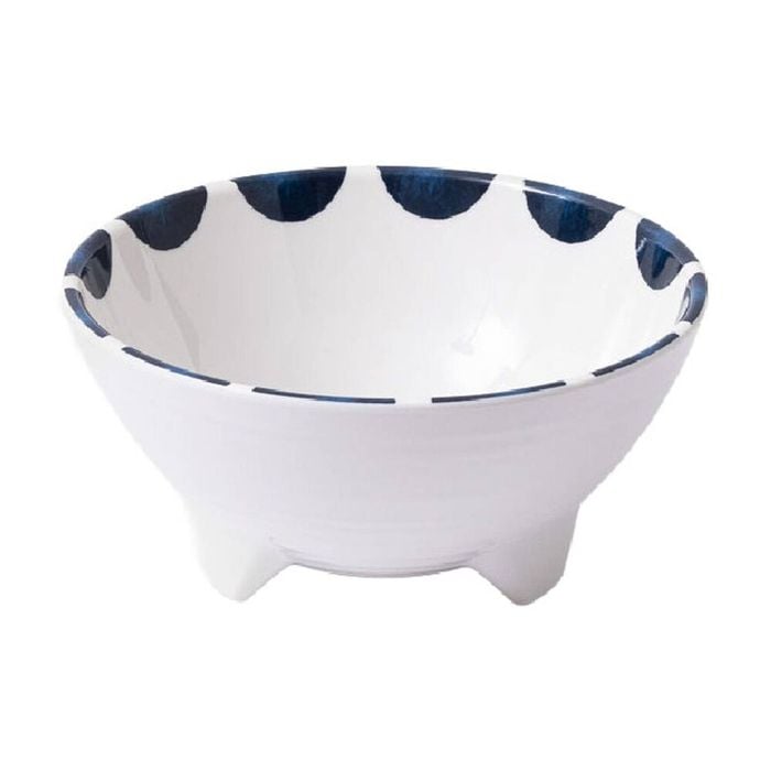 Prepara Taco Bowl Coastal Stripe Kitchenware Melamine - White/Blue