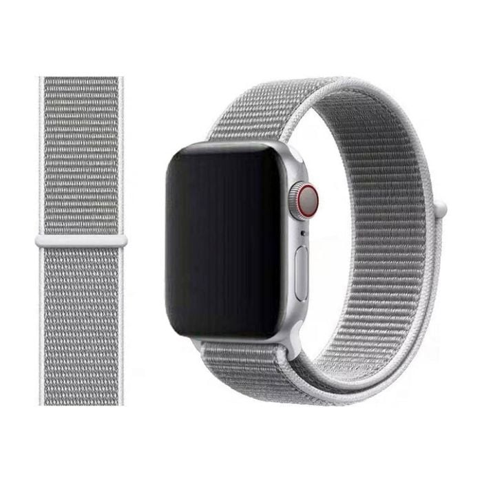 Woven Nylon Sports Watch Band Strap - Ultra [42mm Series 3] 44mm 45mm 46mm 49mm (White)