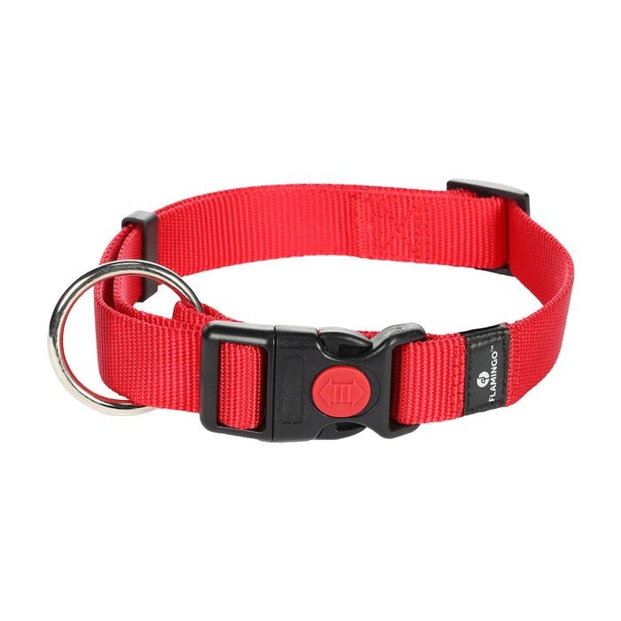 Flamingo Medium Red Ziggi Dog Collar
