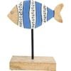 LVD Santa Fe Wooden Metal Decoy Fish Decoration 16x6x20cm Blue/White