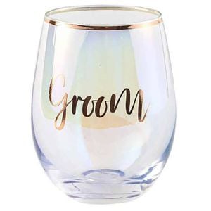 Groom Stemless Wine Rose Gold 600 ml Drinking Cup
