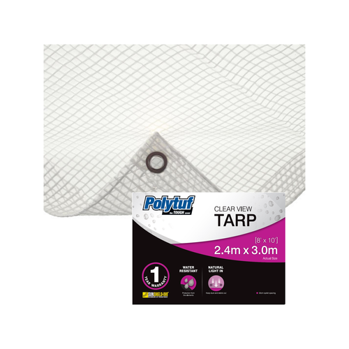 Polytuf 2.4 x 3.0m Clear View Tarpaulin - Bunnings New Zealand