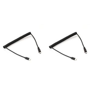 2PK Benro Polaris USB-C to Mini-USB Camera Control Cable Connector Cord Black