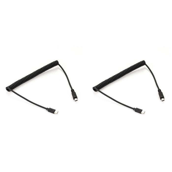2PK Benro Polaris USB-C to Mini-USB Camera Control Cable Connector Cord Black