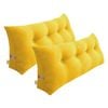 SOGA 2x 120cm Yellow Wedge Bed Pillows