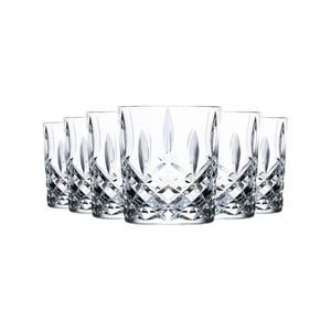 RCR Crystal Orchestra Cut Glass DOF Double Old Fashioned Whiskey Glasses Tumblers Set - 340ml - Pack of 12