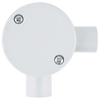 DETA 25mm Grey PVC Conduit 2 Way Right Hand Junction Box - Single Pack