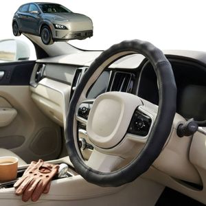 Australian Goose Steering Wheel Cover for Hyundai Kona 2017 - 2022 (Electric) Circle Black