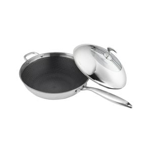 SOGA 32cm Non-Stick Fry Pan with Helper Handle & Lid