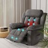Artiss Recliner Chair Electric Massage Heated Chair Grey