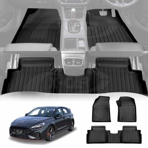3D Floor Mats for Hyundai i30 Hatchback 2018-Onwards Heavy Duty All Weather Front Rear Mats Carpet