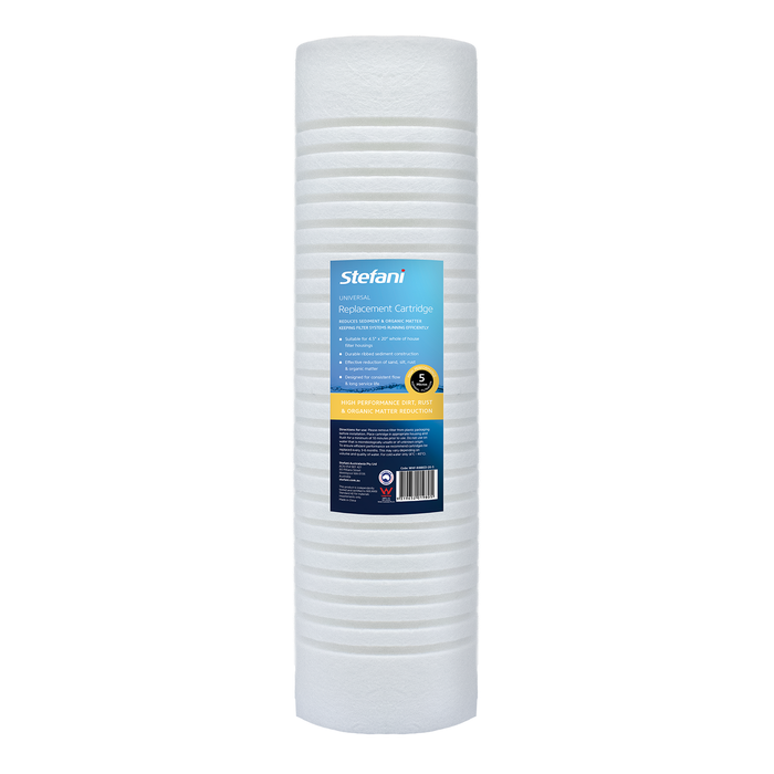 Stefani 5 Micron 4.5 x 20" Ribbed Sediment Whole Of House Replacement Water Filter Cartridge