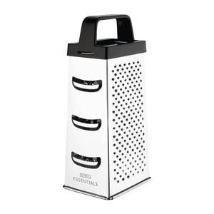Nisbets Essentials Box Grater Stainless Steel 4 Sided Commercial Kitchen Tool 230mm